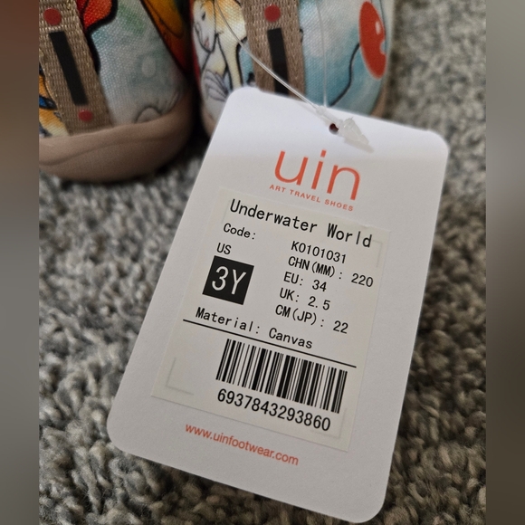 Uni Painted Colorful Fashion Sneakers For Kids, 3 Y, NWT - Picture 9 of 14